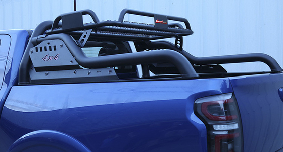 Barra de rolo de aço preta do esporte 4X4 com a grade de tejadilho para Hilux Revo Ford Ranger
